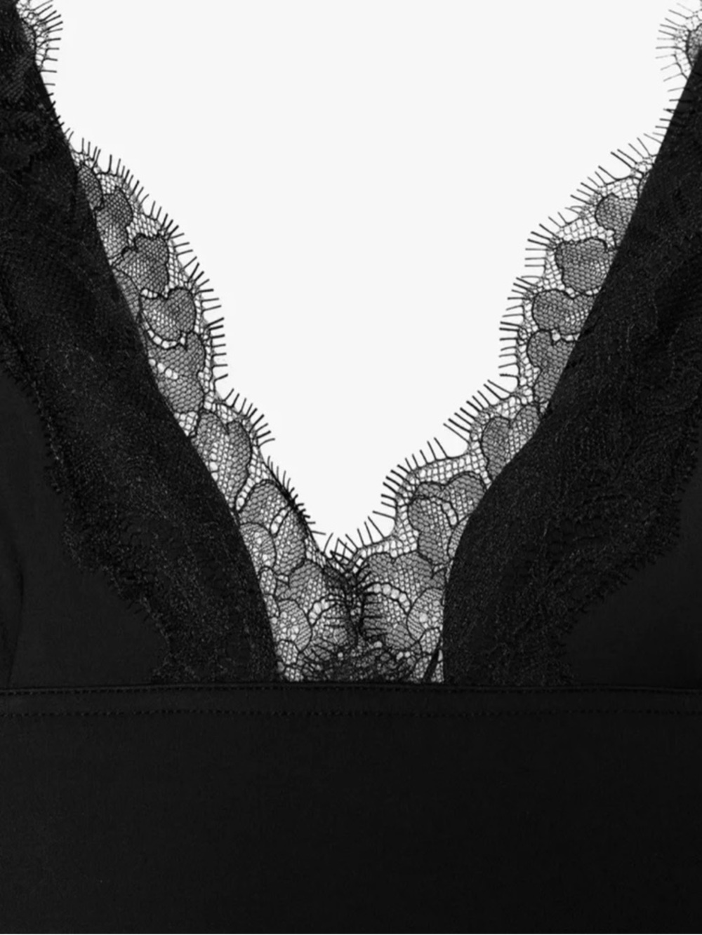 NWT Zara Black Lace V-Neck Slip Midi Dress Fitted Silhouette Sz M - Picture 4 of 16